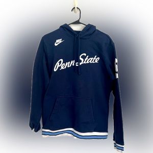 PSU Men’s Medium Nike Hoodie Nava with light blue and white trim